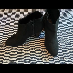 Old Navy Faux-suede high heeled booties